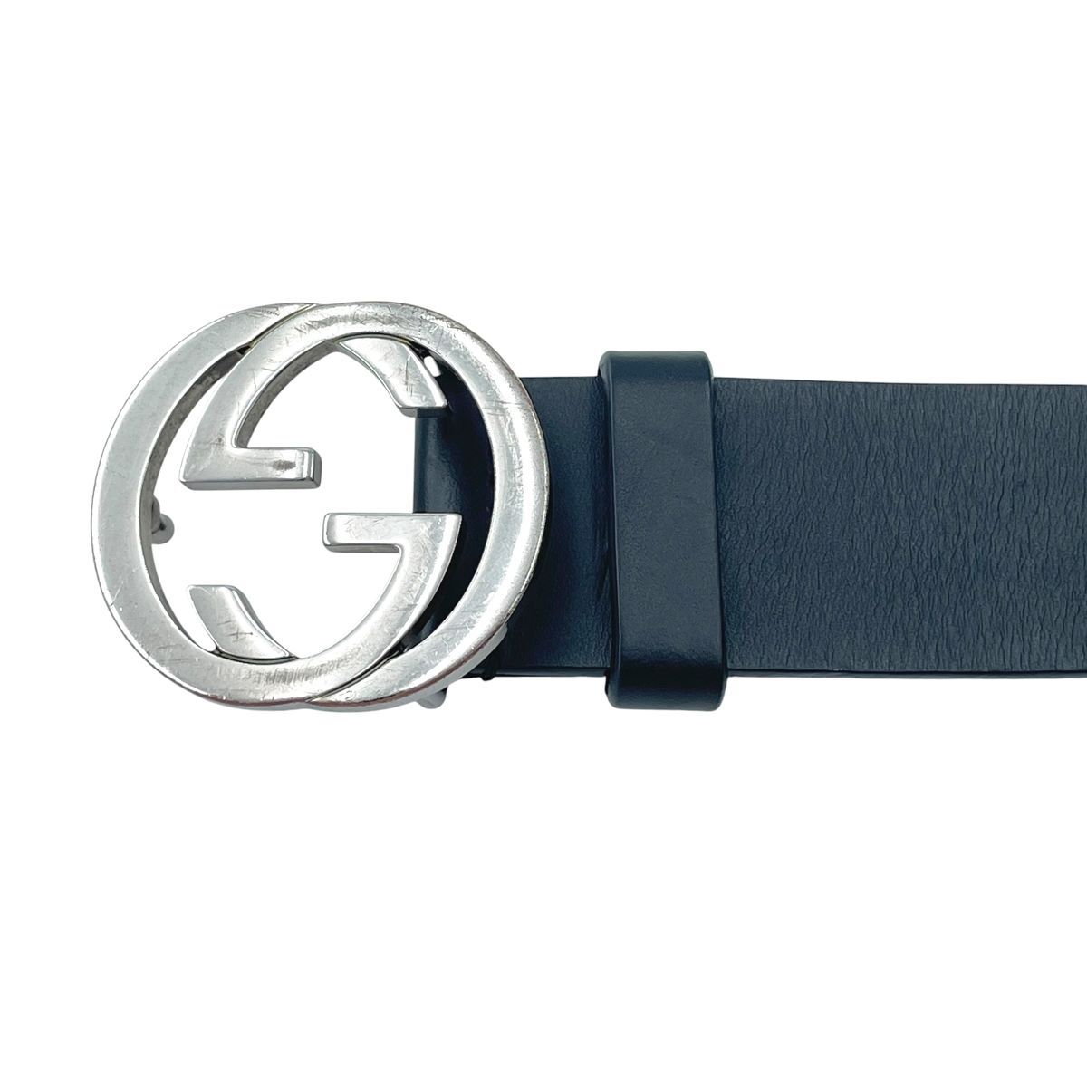 【中古】 GUCCI グッチ インターロッキング レザー ベルト ブラック 黒 368186 サイズ 95 メンズベルト 26004106MY 中古】 GUCCI グッチ インターロッキング レザー ベルト ブラック 黒
