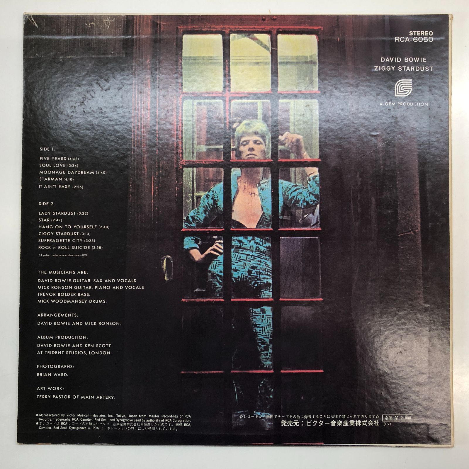 ◇[N]LP ZIGGY STARDUST THE RISE FAALL OF AND THE SPIDERS FROM MARS 