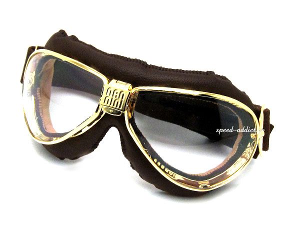 nannini TT GOGGLE BROWN・GOLD × ANTI FOG CLEAR/ナンニーニ tt ゴーグル マン島ttレース ティアドロップ サングラス メガネ 眼鏡 ブリティッシュ