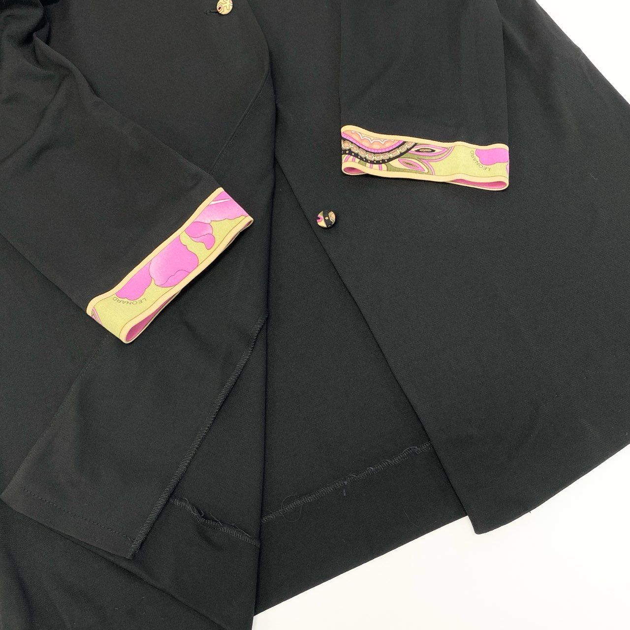 86d3 【大きいサイズ】 LEONARD FASHION レオナール ロングシャツ 