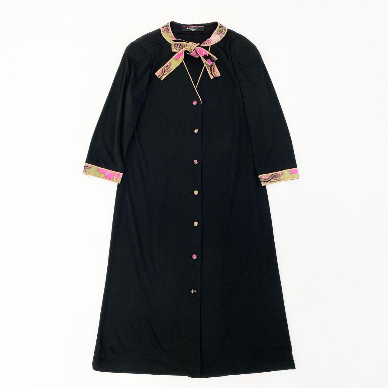 86d3 【大きいサイズ】 LEONARD FASHION レオナール ロングシャツ 