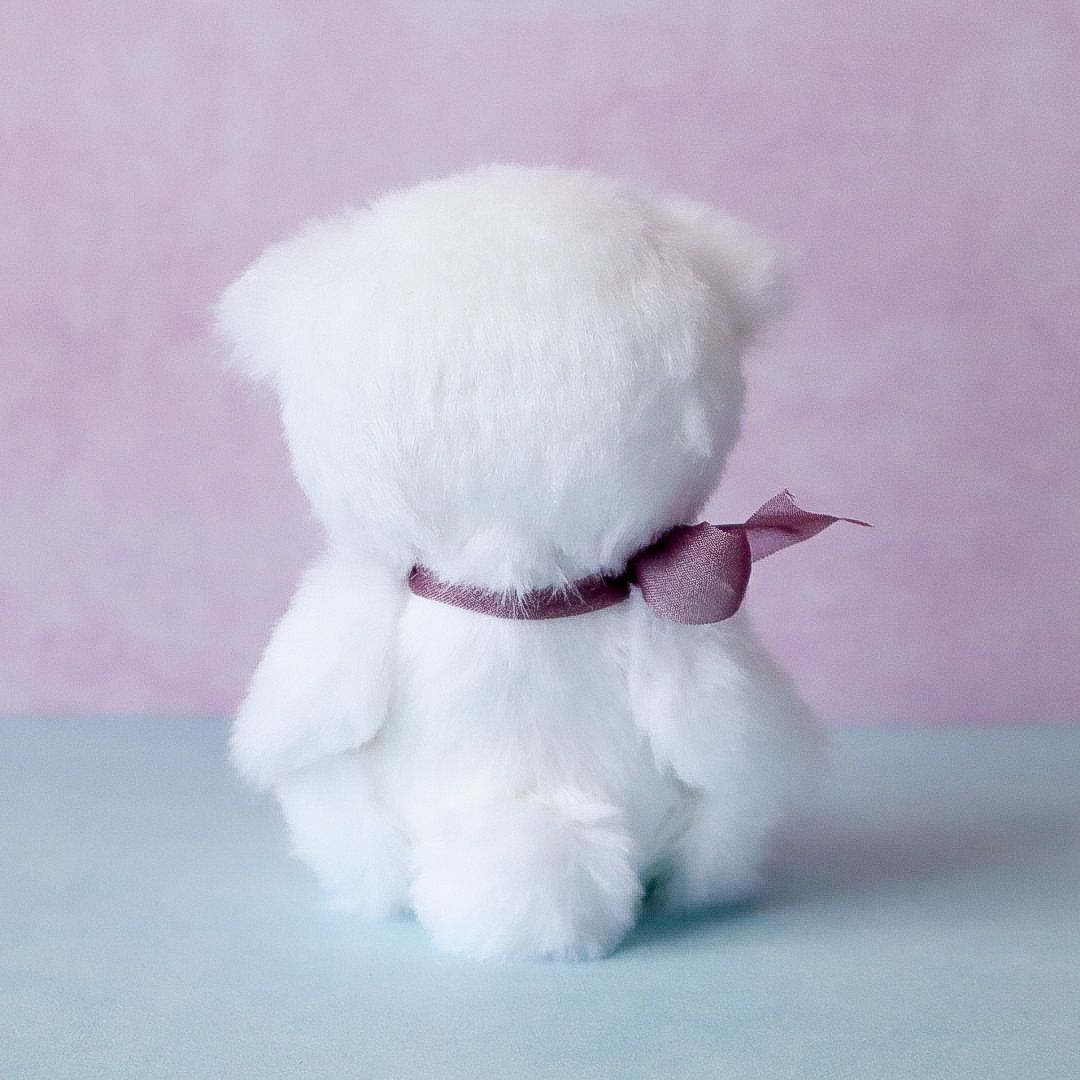 クマ（紫） ハンドメイド テディベア ジョイント ベア ぬいぐるみ