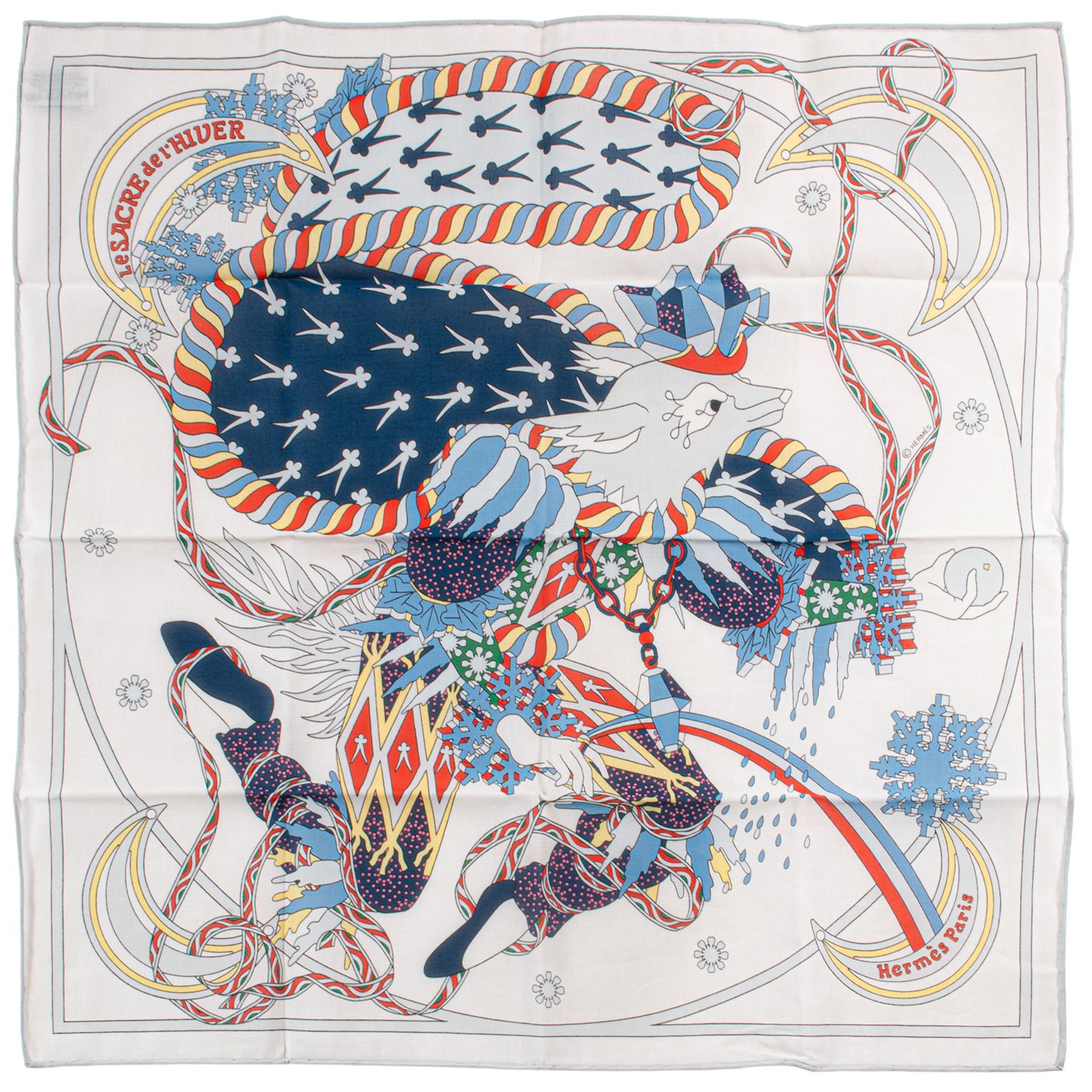 HERMES エルメス ガヴロッシュ Le Sacre de l'Hiver 冬の祭典 スカーフ