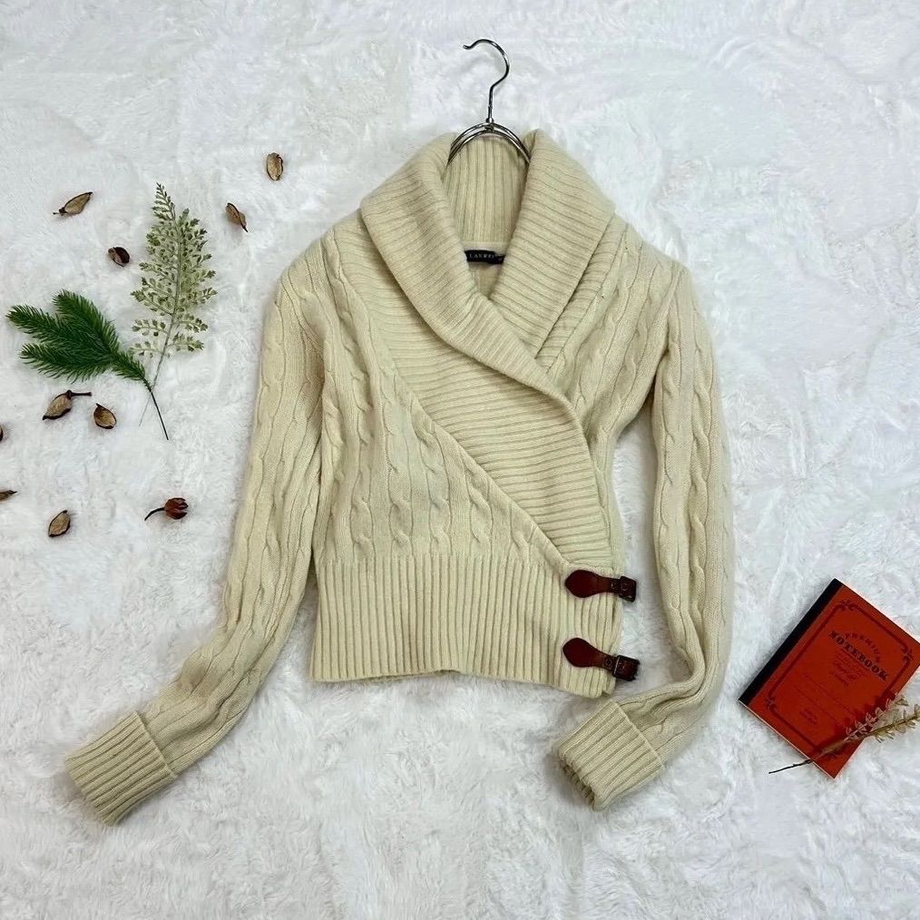 ラルフローレン ケーブルニット カシミヤ カーディガン ショールカラー ベルト DOUBLE RL RALPH LAUREN/ダブル アール エル ラルフ ローレン通販