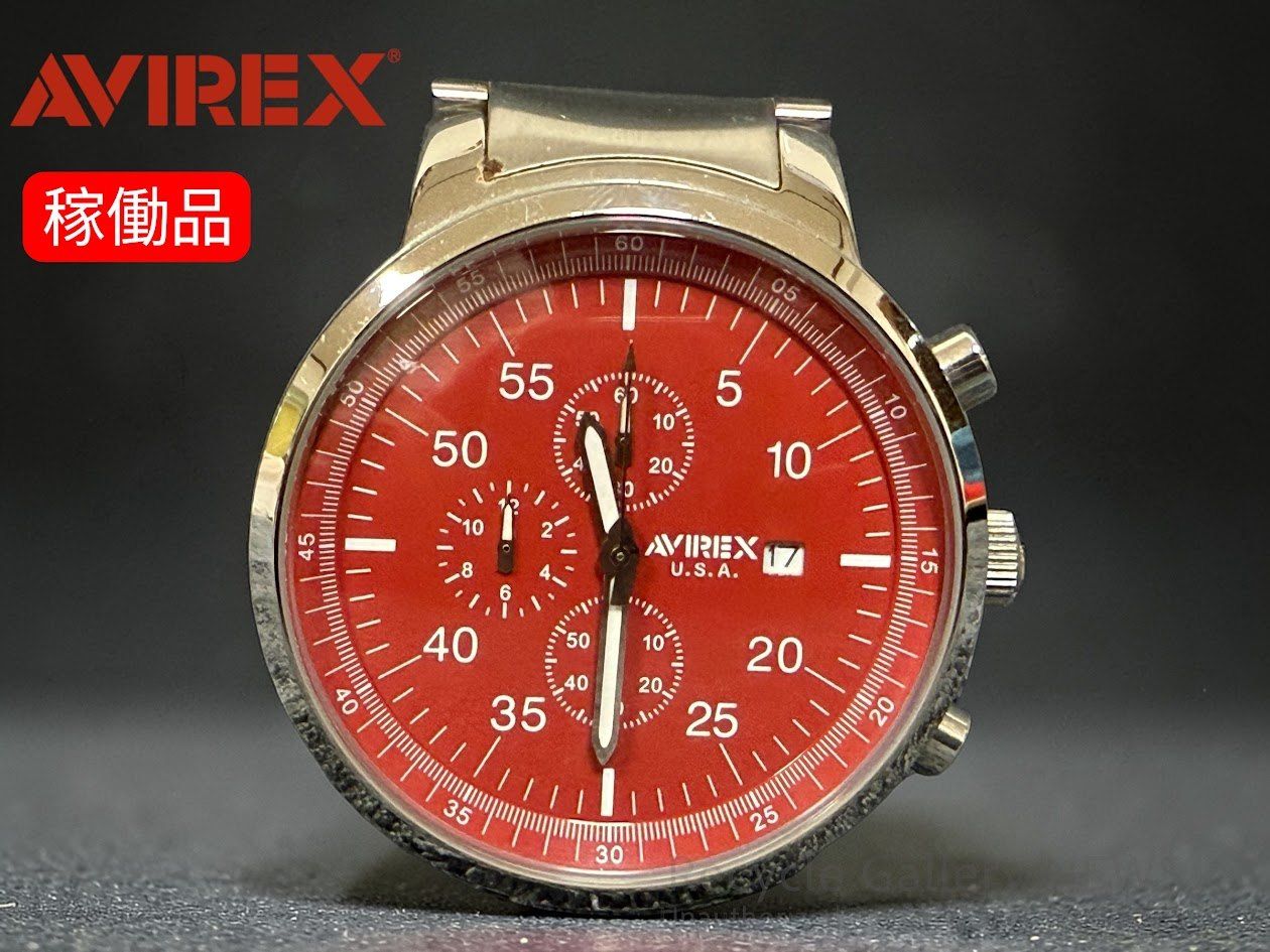 2025夏季 AVIREX アヴィレックス AVX-930 クロノグラフ 腕時計 