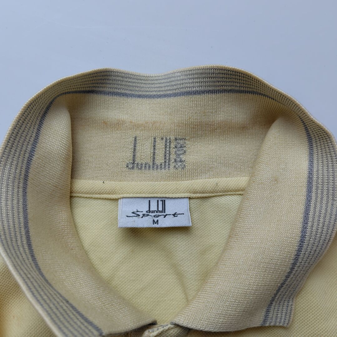 dunhill SPORT ダンヒルスポーツ ポロシャツ ロゴ刺繍 ライトイエロー