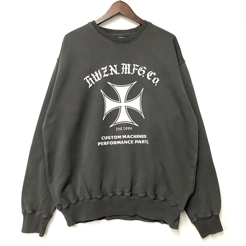 中古品】 HWZNBROSS ハウゼンブロス IRON CROSS CREWNECK SWEAT SHIRTS 