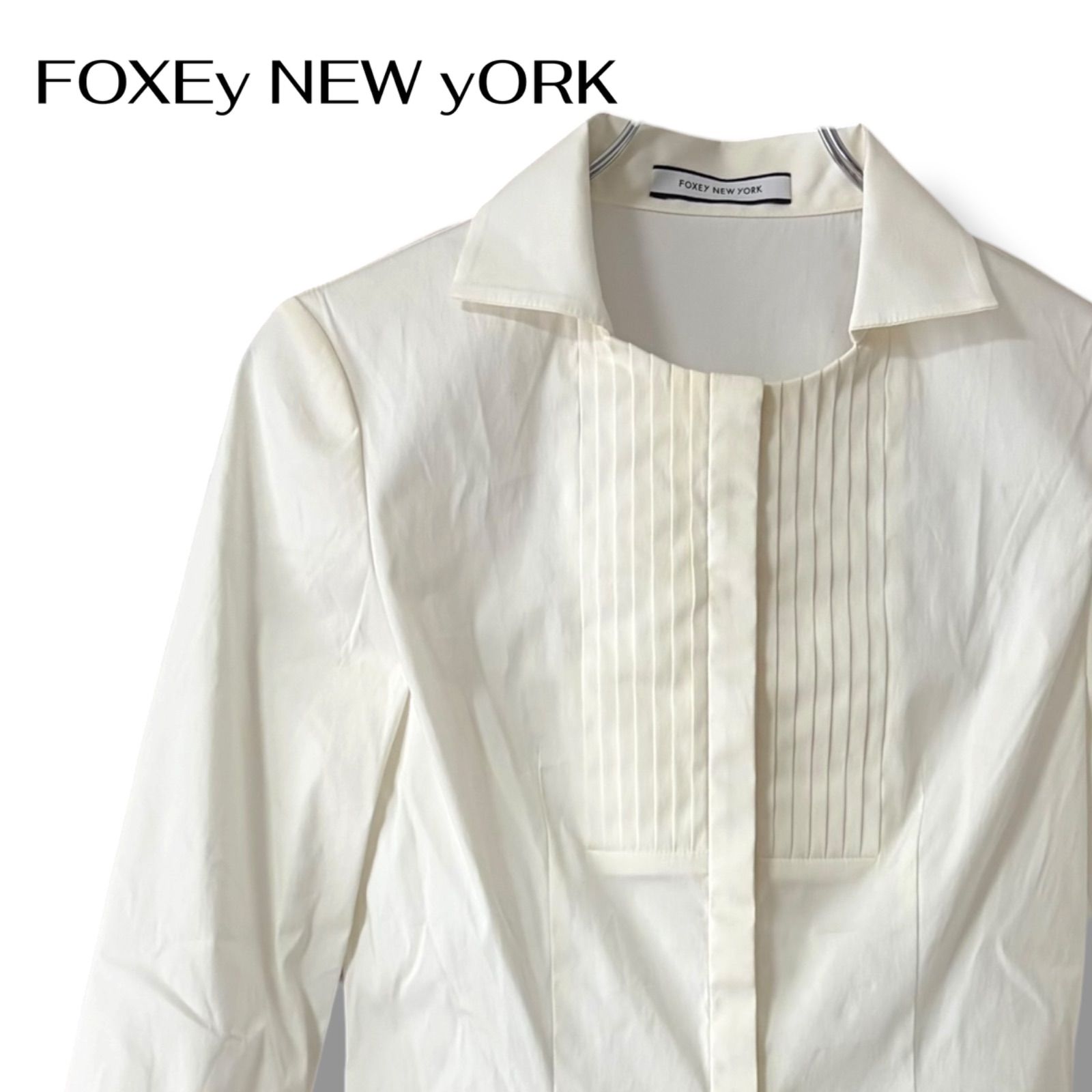 FOXEY 38 オフホワイト ブラウス シャツ FOXEY（フォクシー） フリル