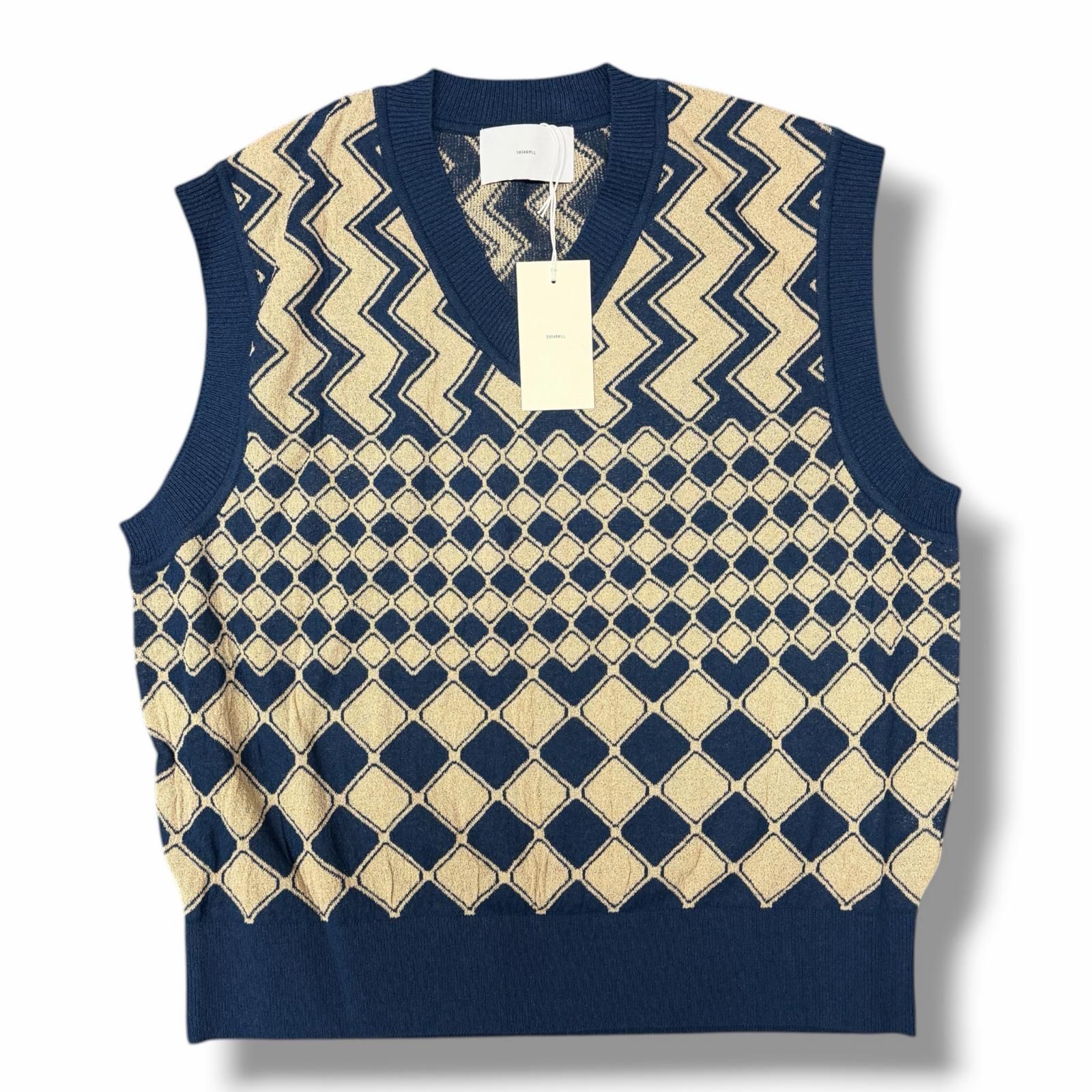 参考上代35200円 未使用 SUGARHILL 25SS KUBA KNIT VEST キューバ 