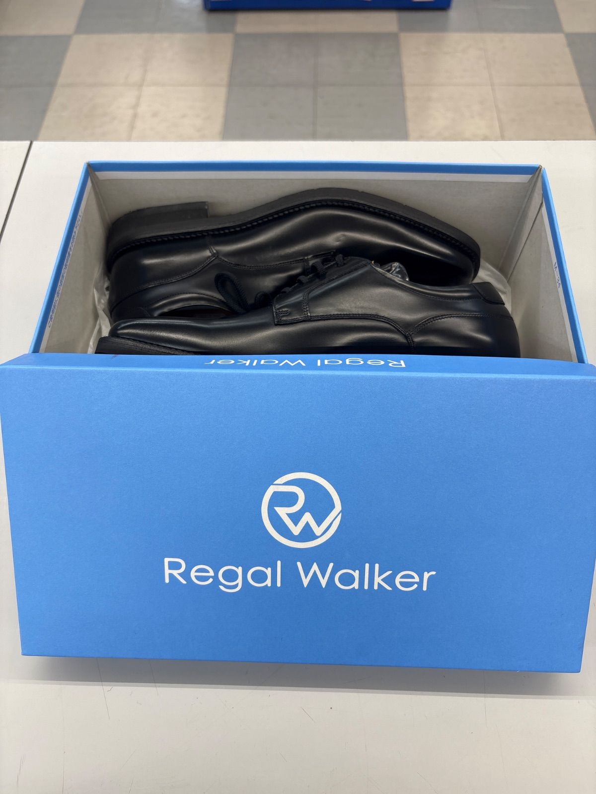 Regal Walker ブラックビジネスシューズ　箱付き 超美品♪ REGAL WALKER 25.5cm 日本製 ビジネスシューズ 箱付き 送料