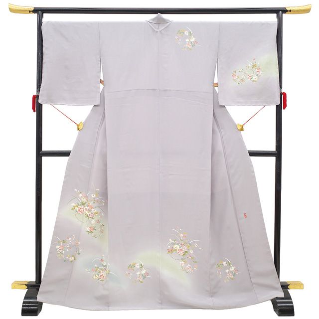 新古品】 訪問着 着物 未使用 正絹 袷 手描き友禅 瀬奈 作家物 落款