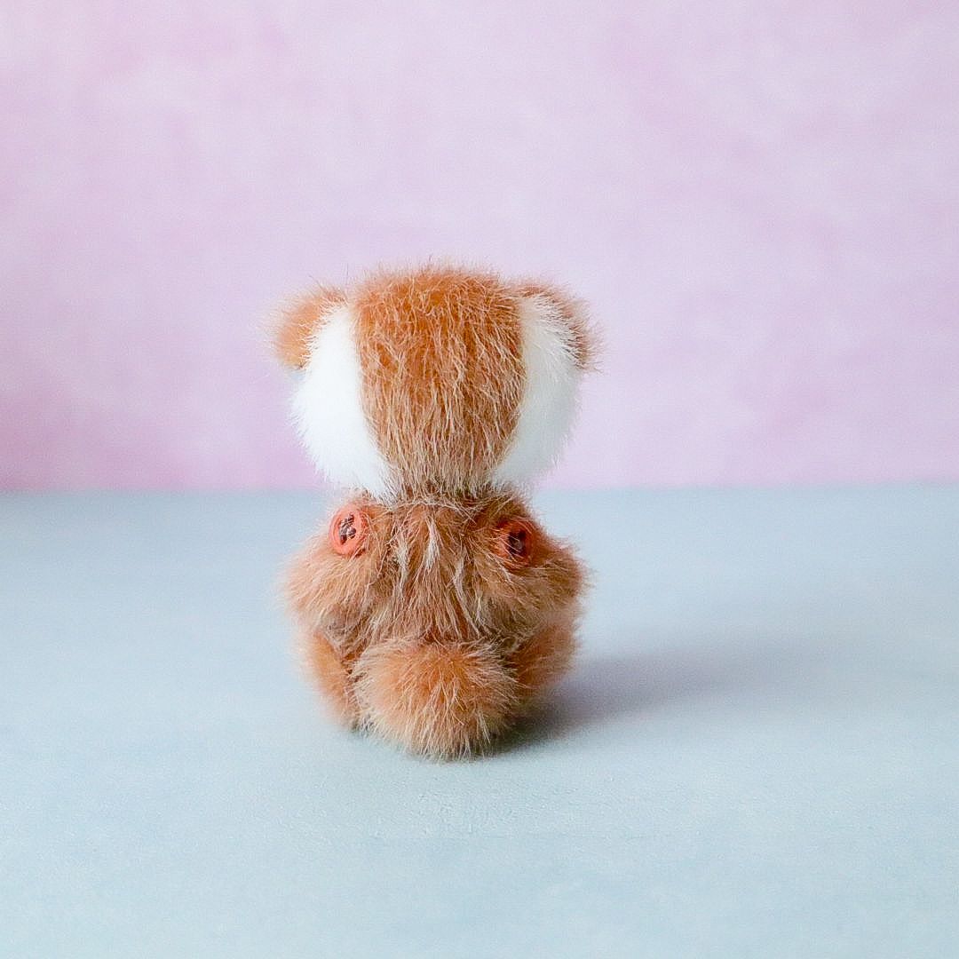 くま・茶色 ハンドメイド ミニチュア テディベア ミニチュアベア