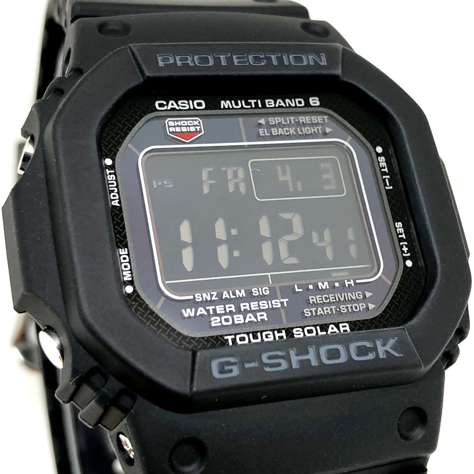 G-SHOCK ジーショック GW-M5610-1B 電波ソーラー 反転液晶 5600シリーズ ブラック×ブラック スクエア 2012年11月発売 G-SHOCK ジーショック GW-M5610-1B 電波ソーラー 反転液晶 5600