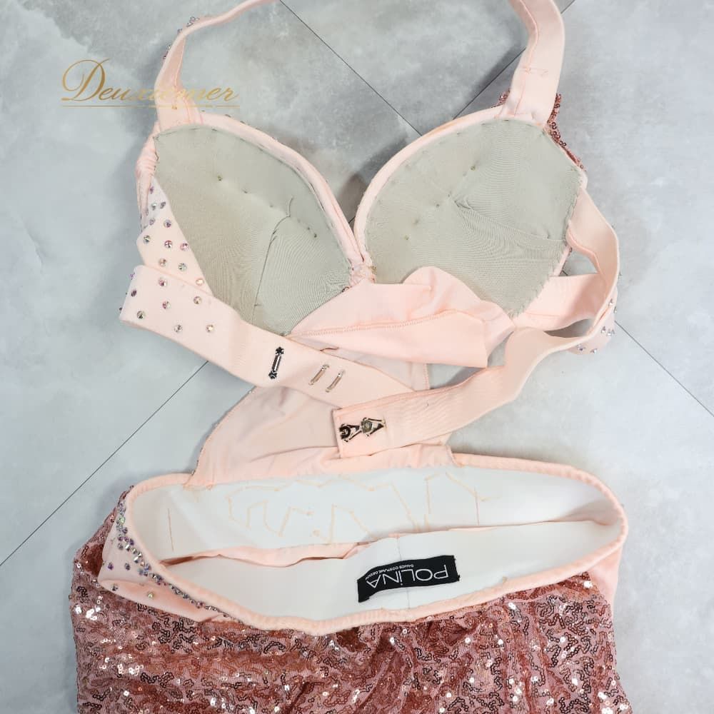 POLINA♡　 オリエンタル衣装☆ ベリーダンス オリエンタル 衣装 ワンピース ドレス ピンク系 ポリーナ