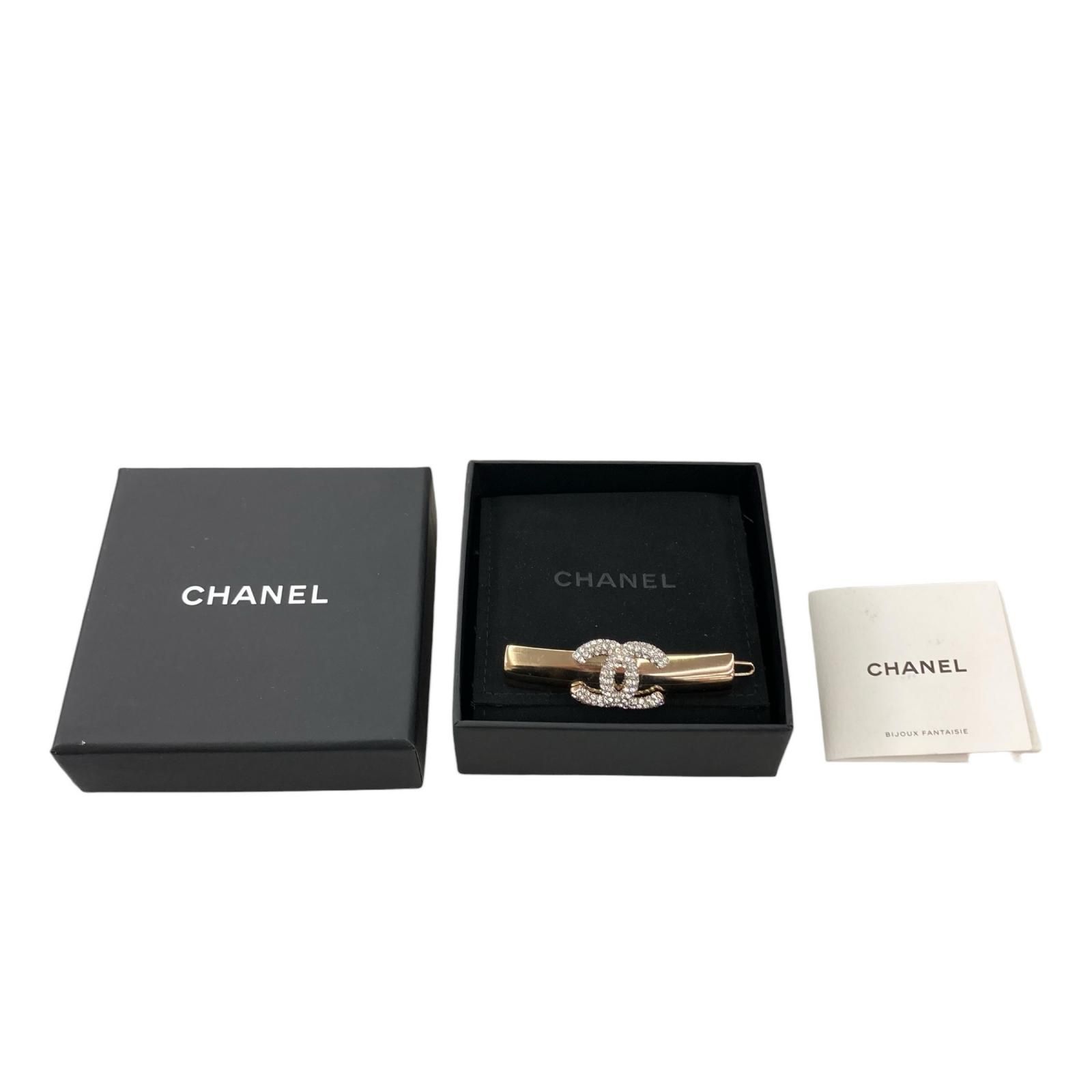 186005 現状品 CHANEL シャネル ヘアアクセサリー バレッタ ライン 