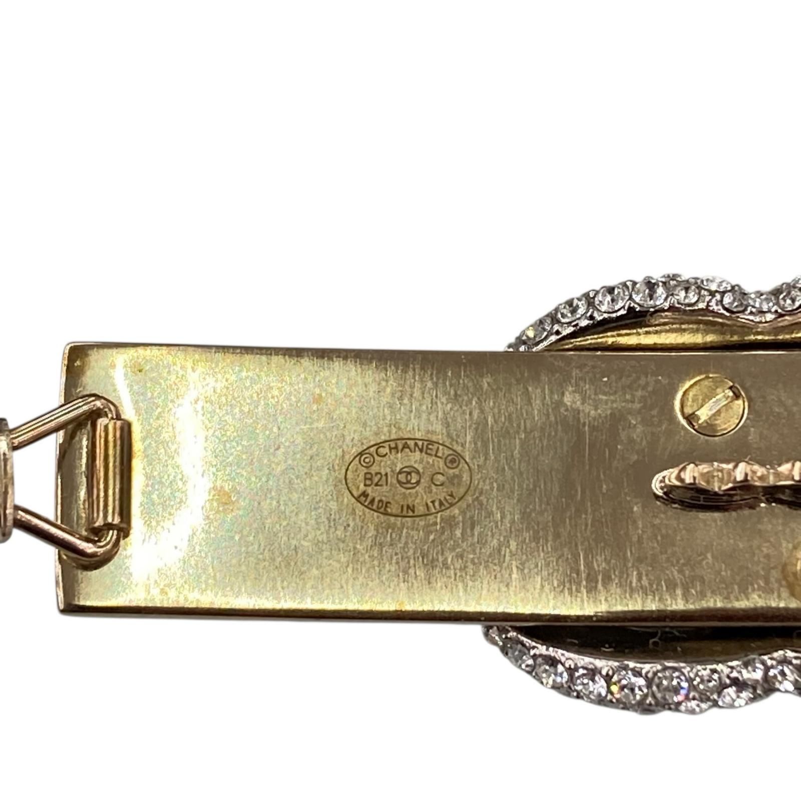 186005 現状品 CHANEL シャネル ヘアアクセサリー バレッタ ライン 