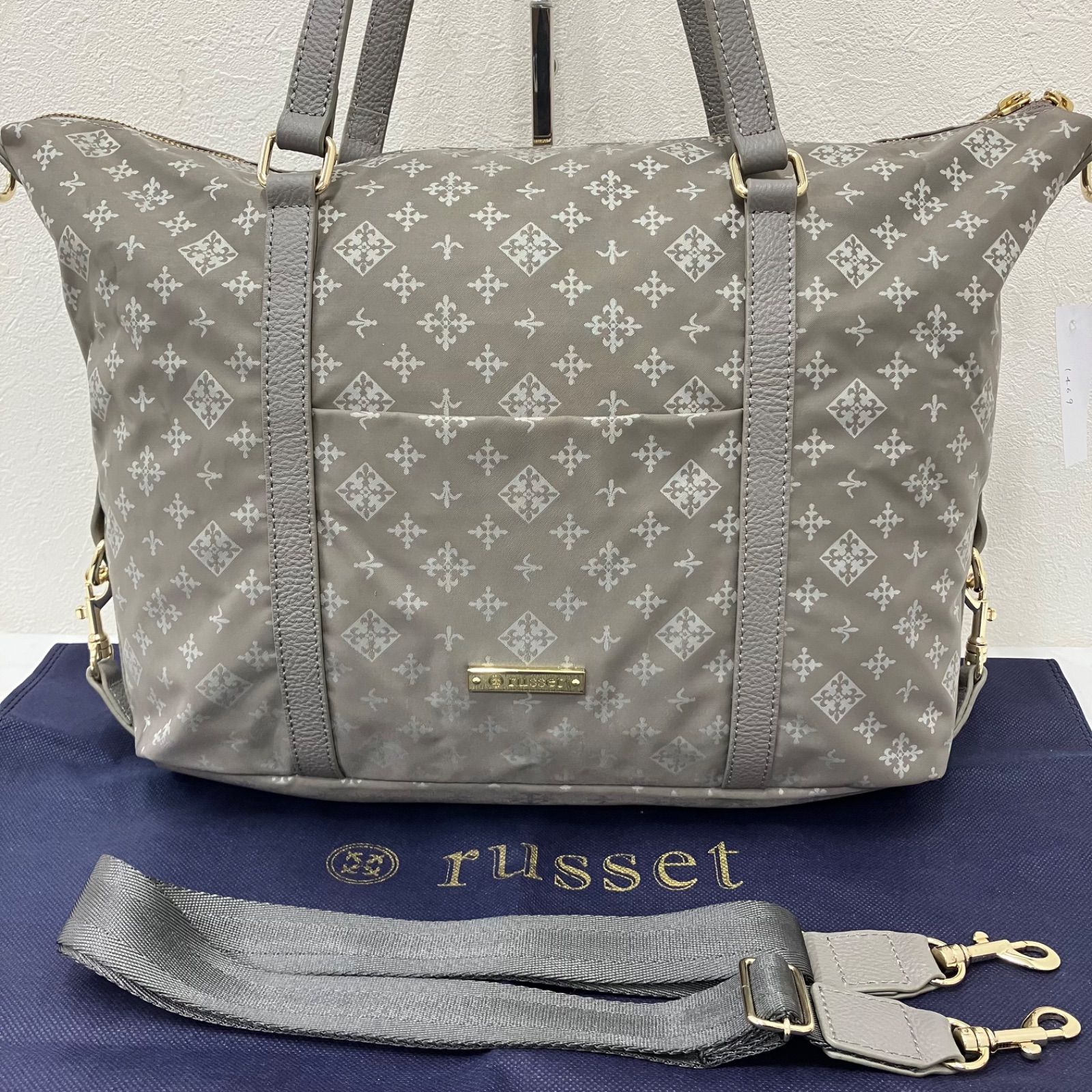 バッグ 1469 russet ラシット ボストンバッグ 2way モノグラム 総柄 