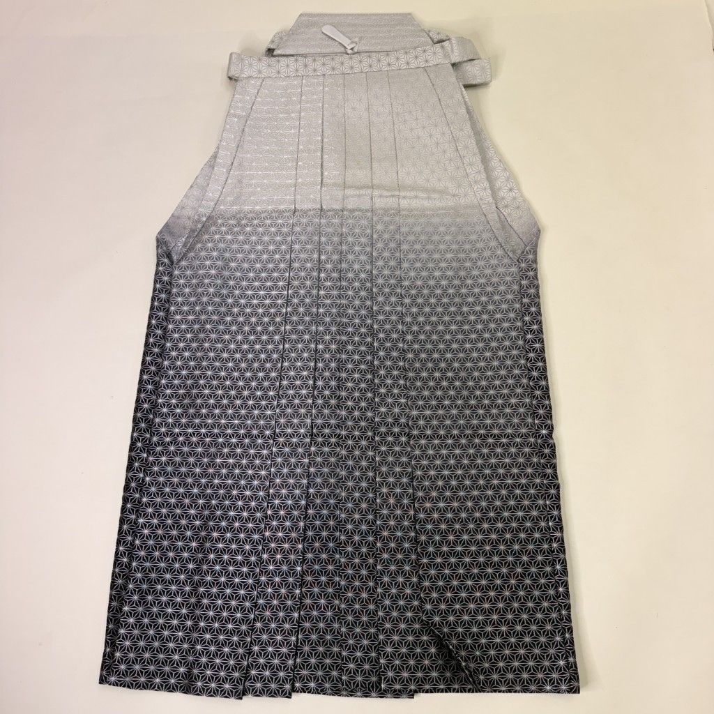 袴 行灯袴 LL size 男袴 紐下丈91.5cm 男性用袴 成人式袴 白 黒 中古 5466