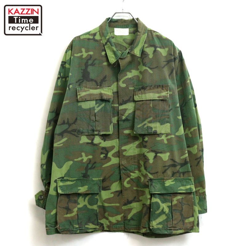 70s USA製 vintage U.S.ARMY グリーンリーフカモ ジャングル