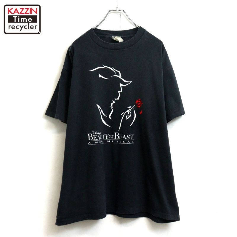 90s USA製 vintage Disney 美女と野獣 Beauty and the Beast 半袖T 