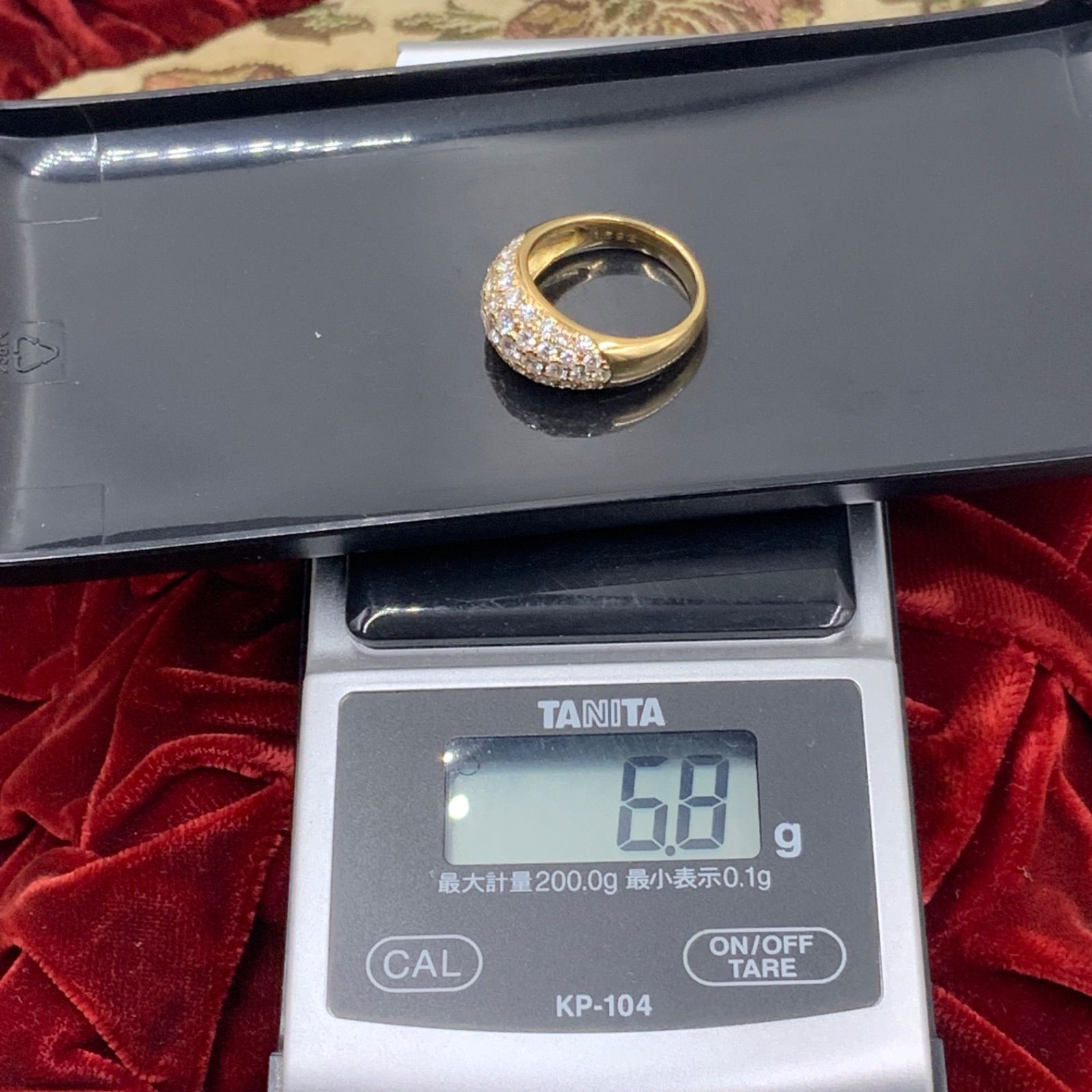 K18 パヴェダイヤリング 6.8g 12号 1.692ct - メルカリ