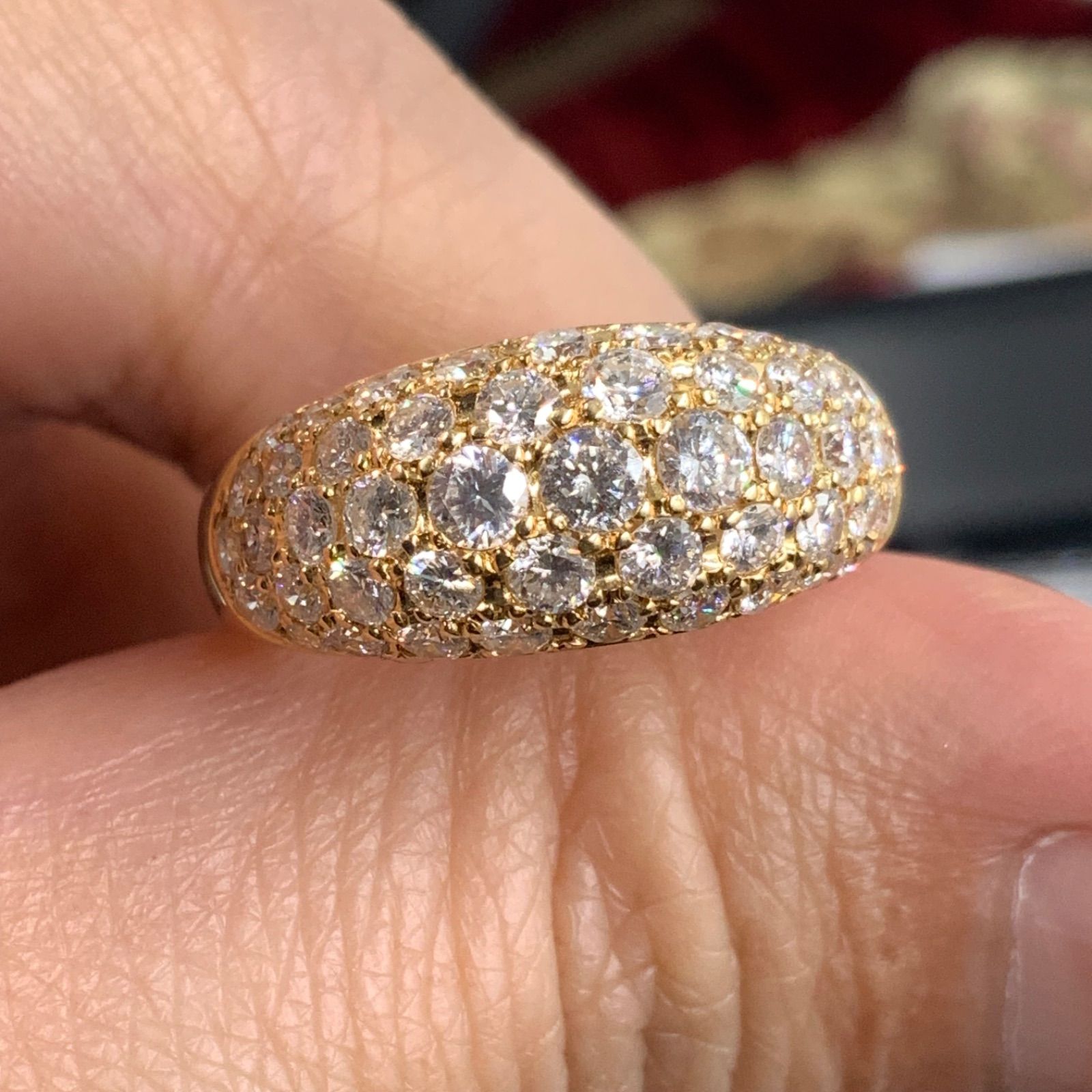 K18 パヴェダイヤリング 6.8g 12号 1.692ct - メルカリ