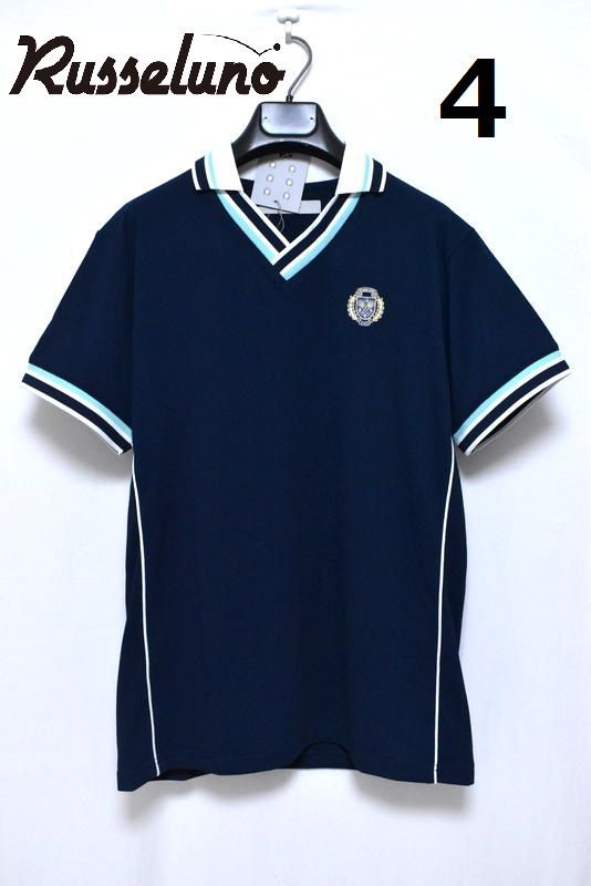 定価3万1900円】新品 ラッセルノ ゴルフ トリコロール リブ ポロシャツ