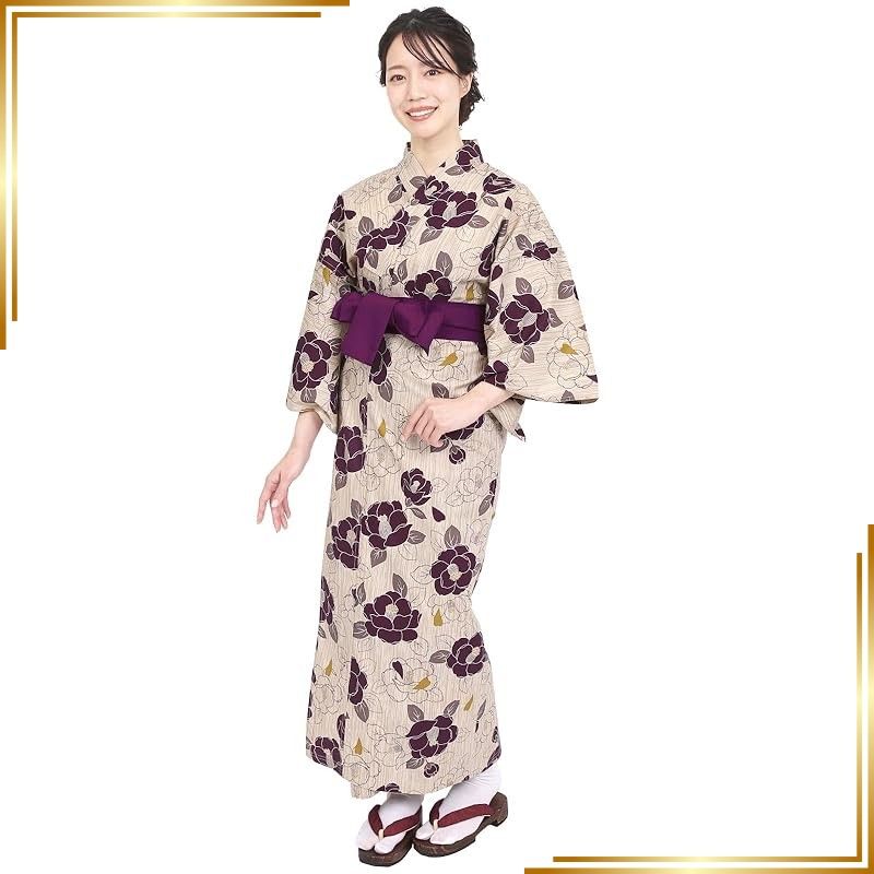 新品】 [Fuuka] 旅館浴衣 単品 リネン浴衣 レディース 大きいサイズ