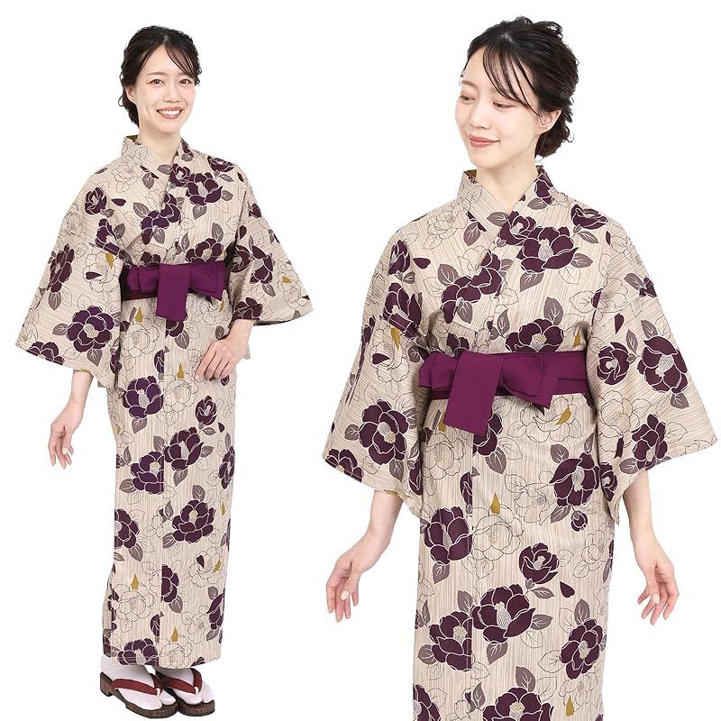 新品】 [Fuuka] 旅館浴衣 単品 リネン浴衣 レディース 大きいサイズ 