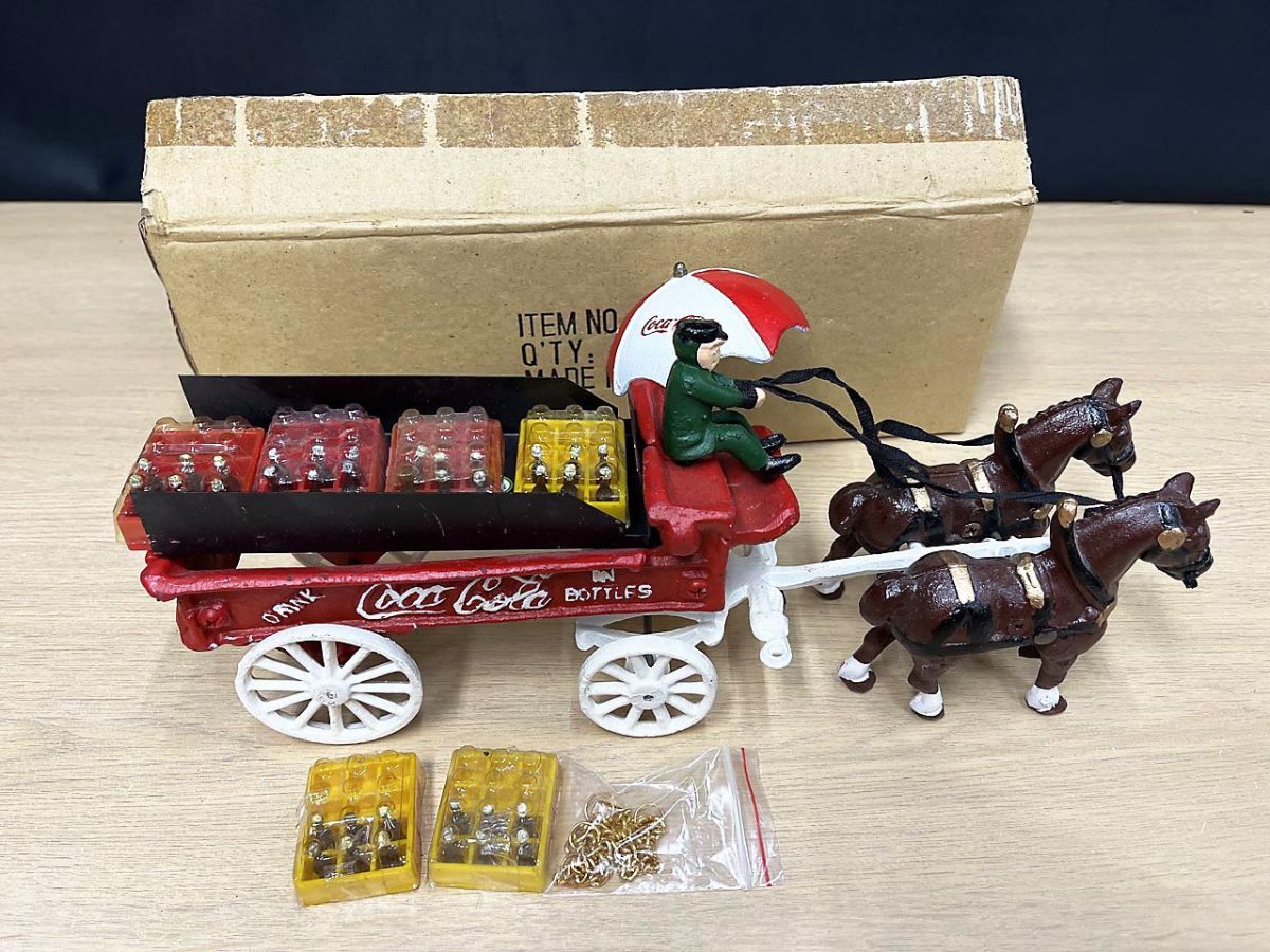 現状品】 Coca-Cola コカ・コーラ 馬車 荷馬車 鉄製 当時物 昭和レトロ 