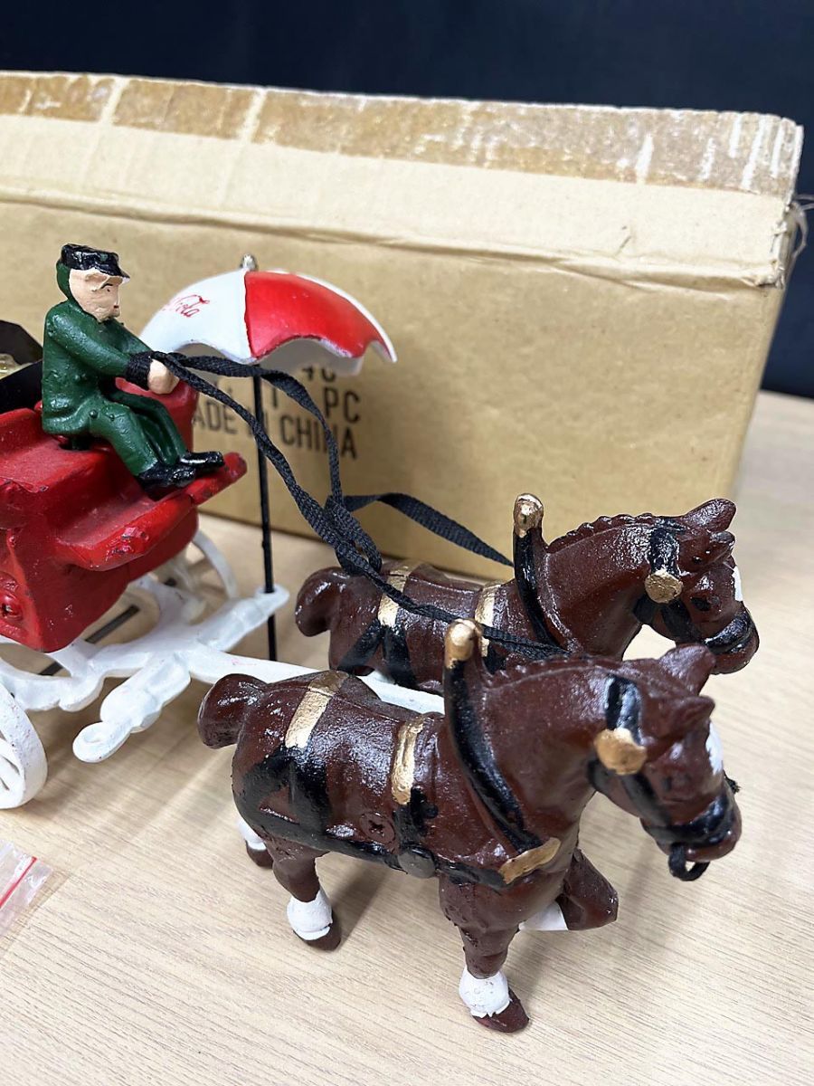 現状品】 Coca-Cola コカ・コーラ 馬車 荷馬車 鉄製 当時物 昭和レトロ 
