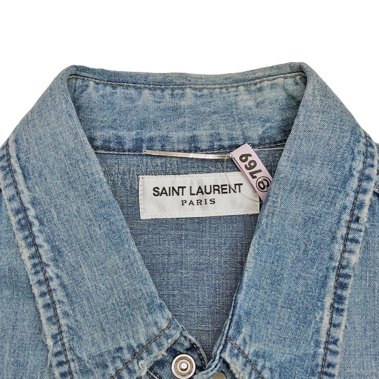SAINT LAURENT サンローラン 15SS エディ期 ウエスタンシャツ 417374 