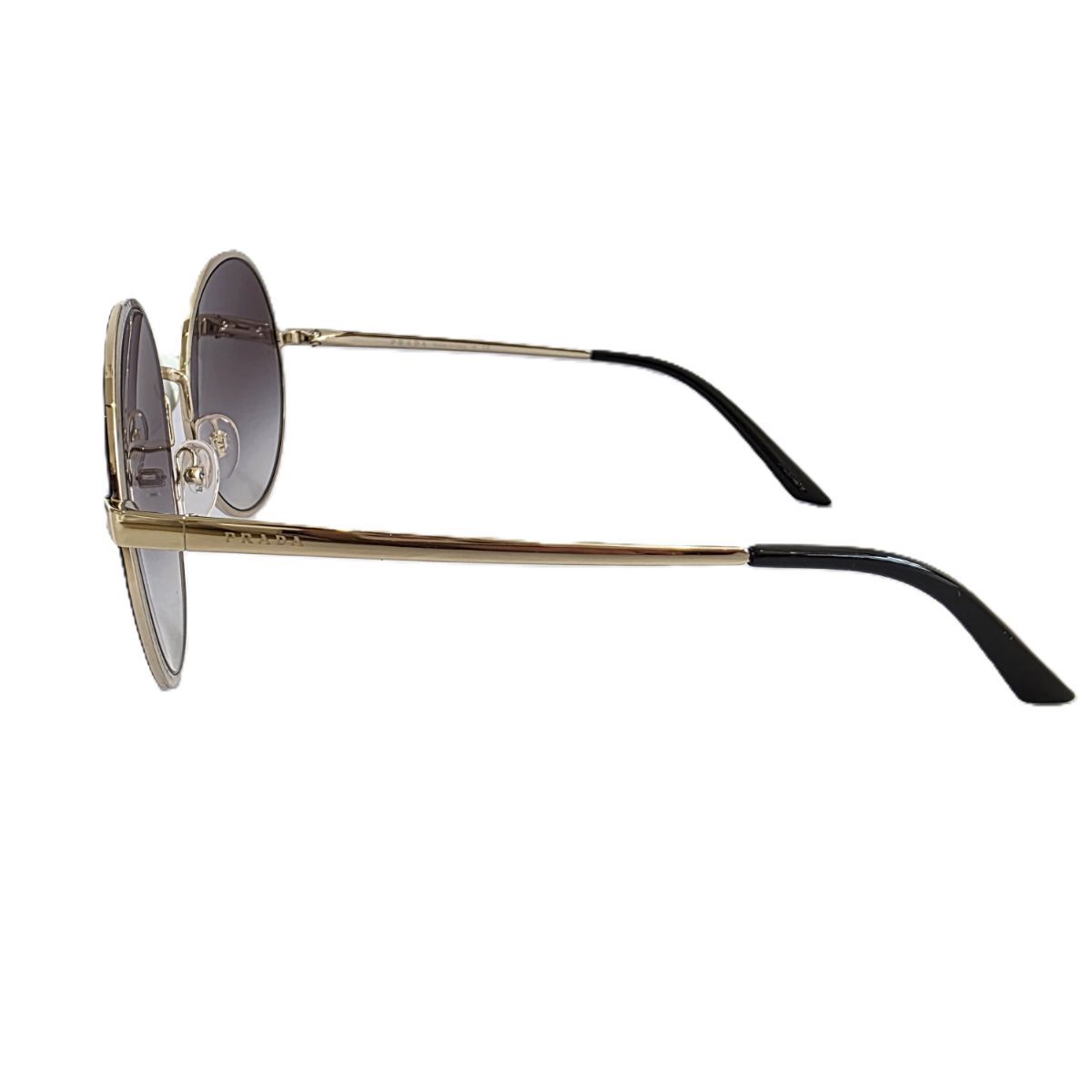 PRADA プラダ ラウンド 丸形 サークル サングラス SPR59X メタル ブラック ゴールド  レディース【中古】 PRADA プラダ ラウンド 丸形 サークル サングラス SPR59X レディース