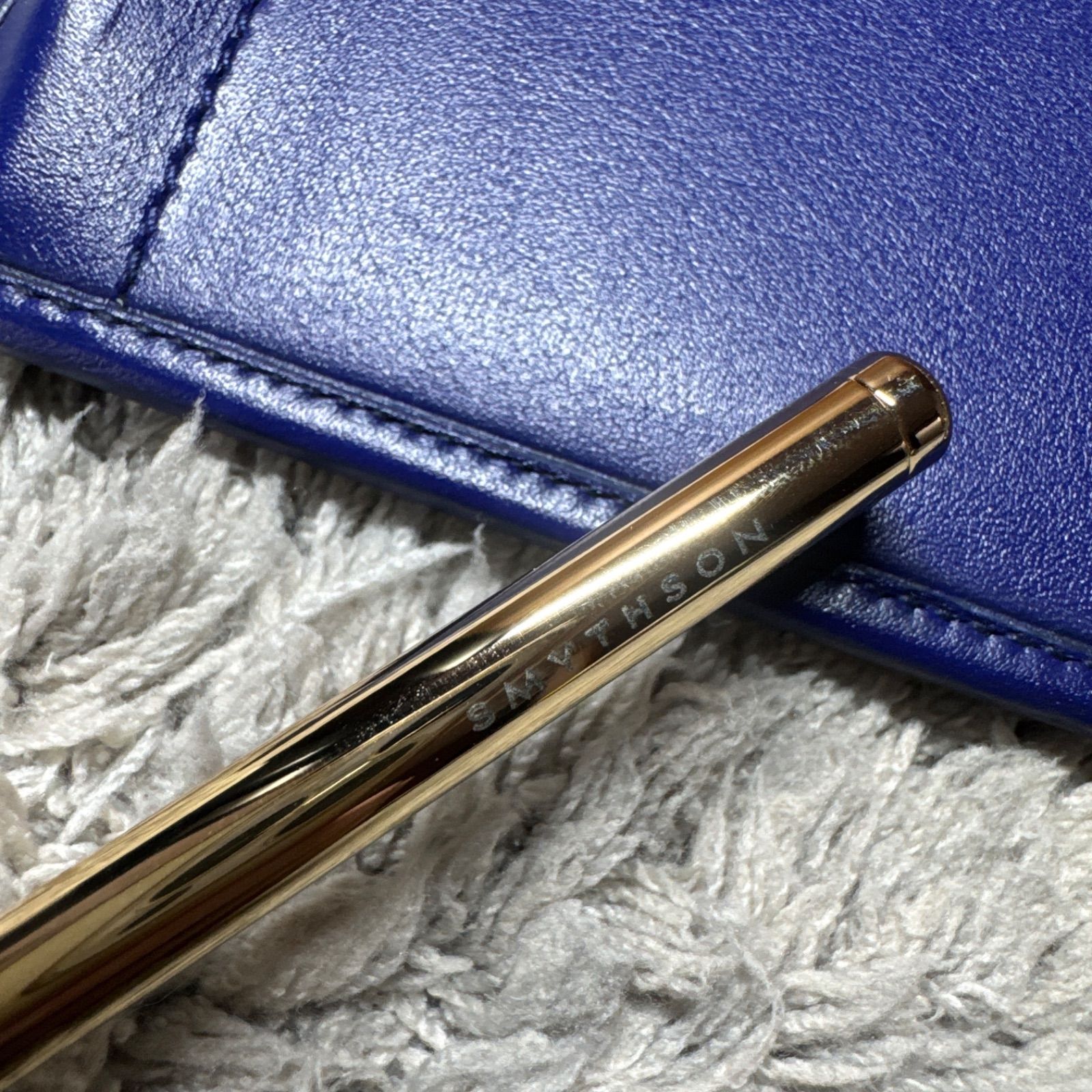 SMYTHSON スマイソン システム手帳 手帳カバー レザー ブルー系 
