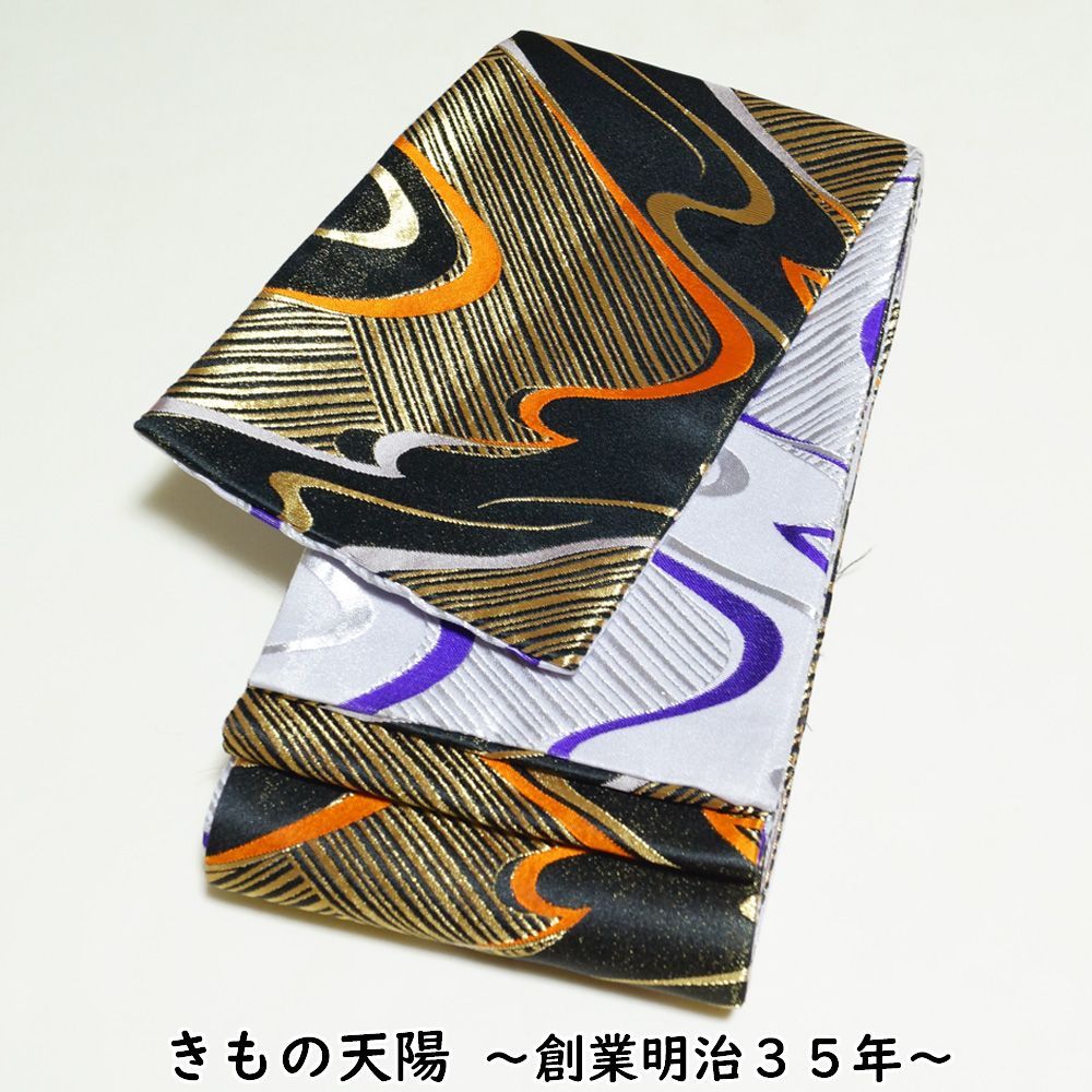 踊り用 四寸帯 流水模様 金襴 金糸 両面全通 化繊 踊り帯 日本 踊り用 四寸帯 流水模様 金襴 金糸 両面全通 化繊 踊り帯 日本