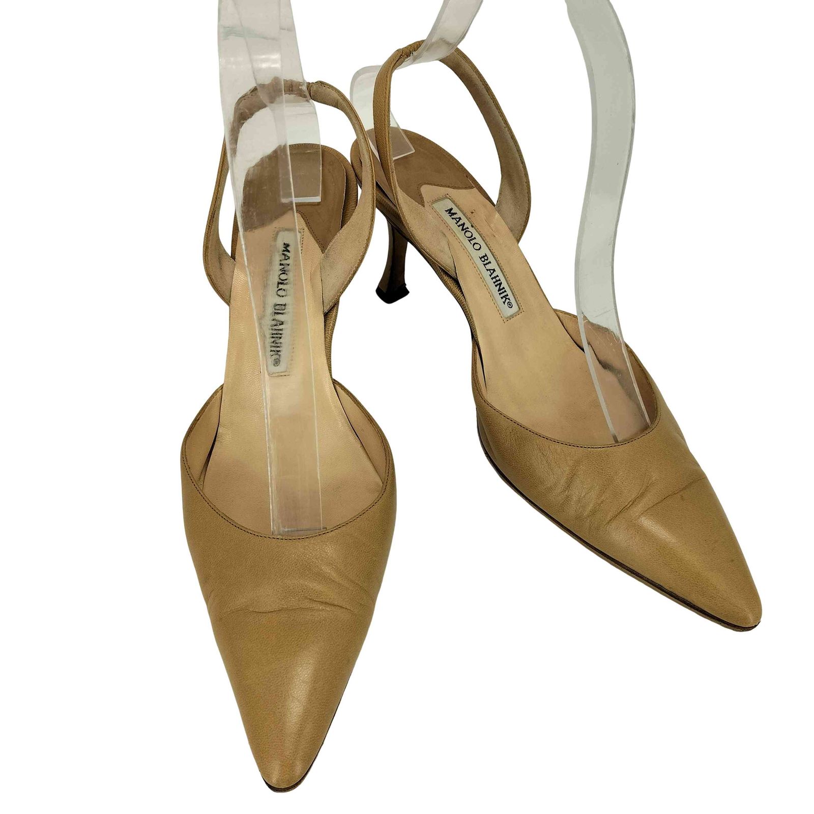 【美品】MANOLO BLAHNIK スリングバック ポインテッドトゥ ヒール マノロブラニク MANOLO BLAHNIK ポインテッドトゥ スリングバック