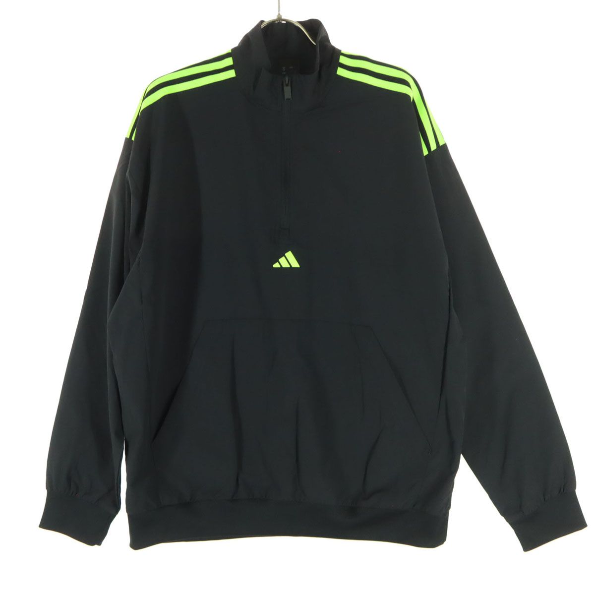 adidas アディダス バイカラー ワンポイントロゴ 長袖 ハーフジップ 