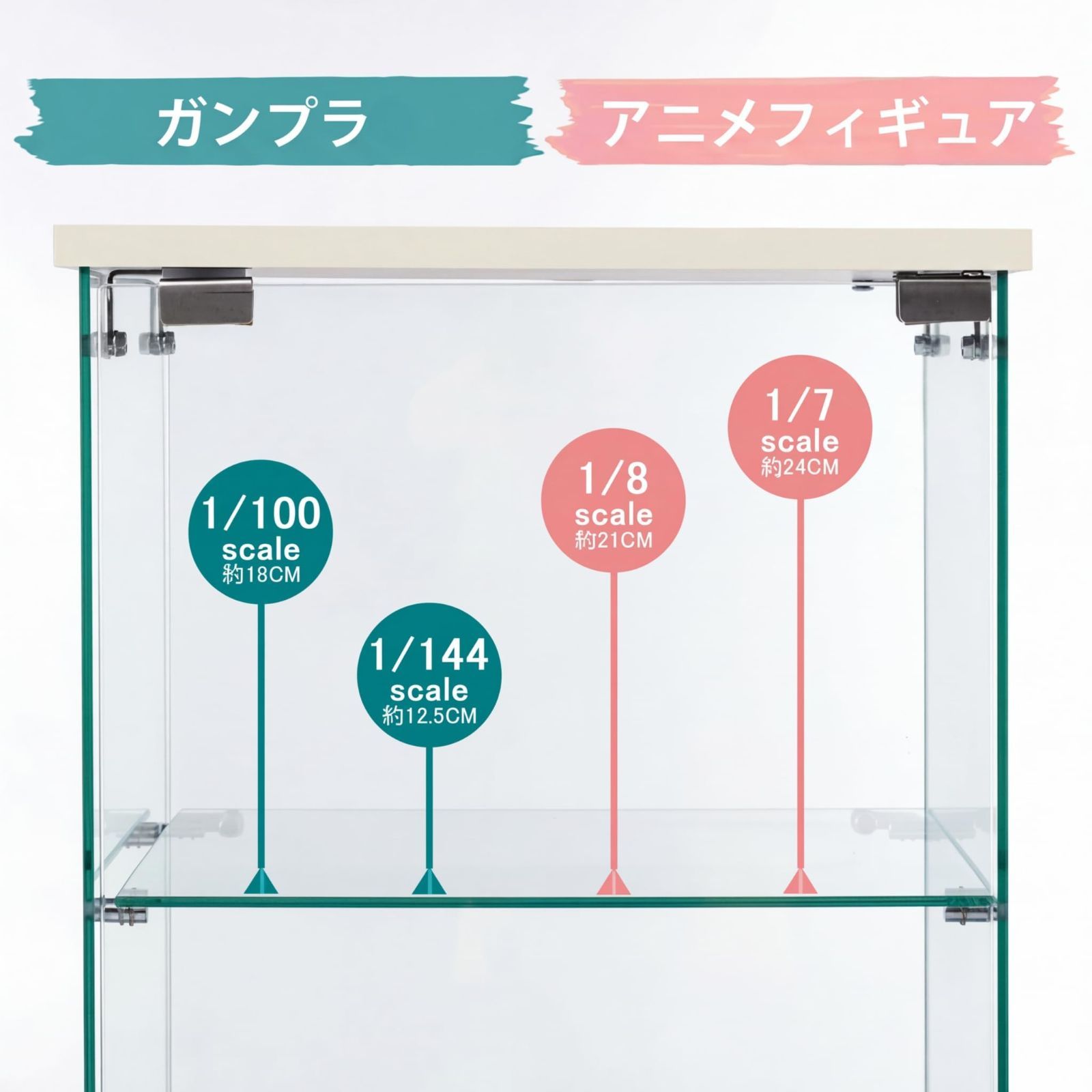 人気商品】コレクションケース 3段 ガラスディスプレイ 全面強化ガラス