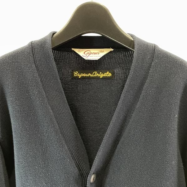 中古】SAPEur 肉厚 ワッペンカーディガン サイズXL ネイビー サプール