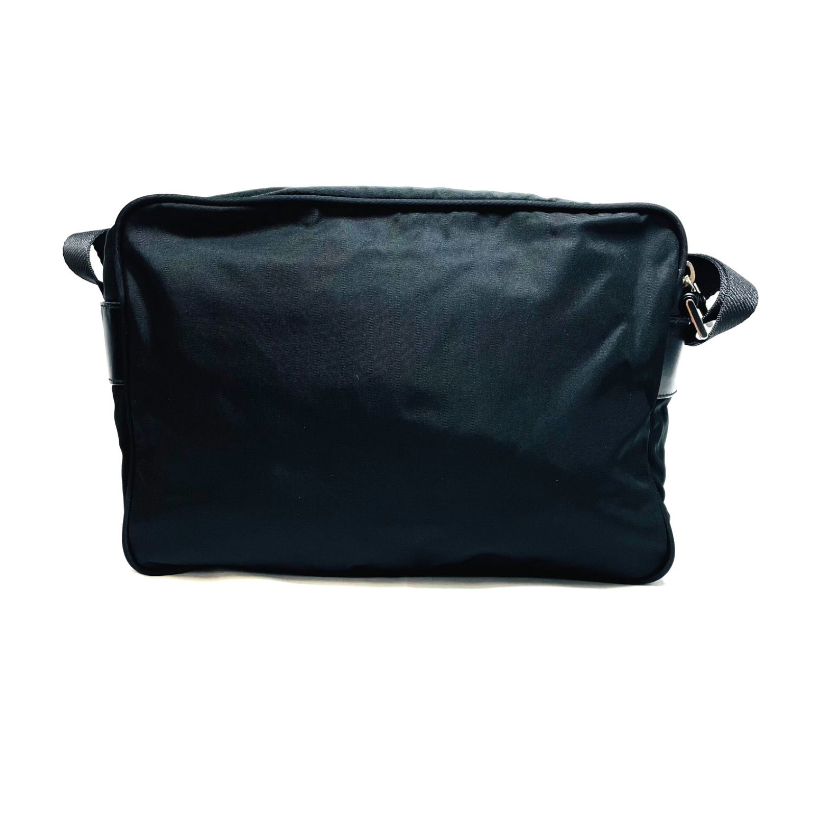 Bランク】プラダ PRADA ショルダーバッグ ナイロン レザー ブラック 