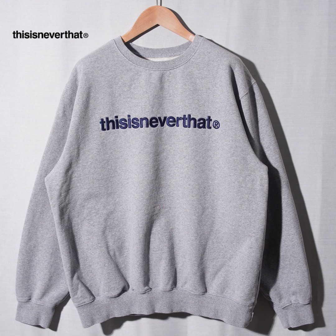 ディスイズネバーザット thisisneverthat Tロゴ スウェット L グレー 