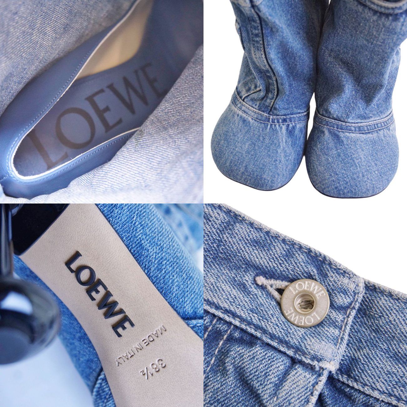 未使用 ロエベ LOEWE ブーツ 25SS トイ パンタ 90 ショートブーツ 