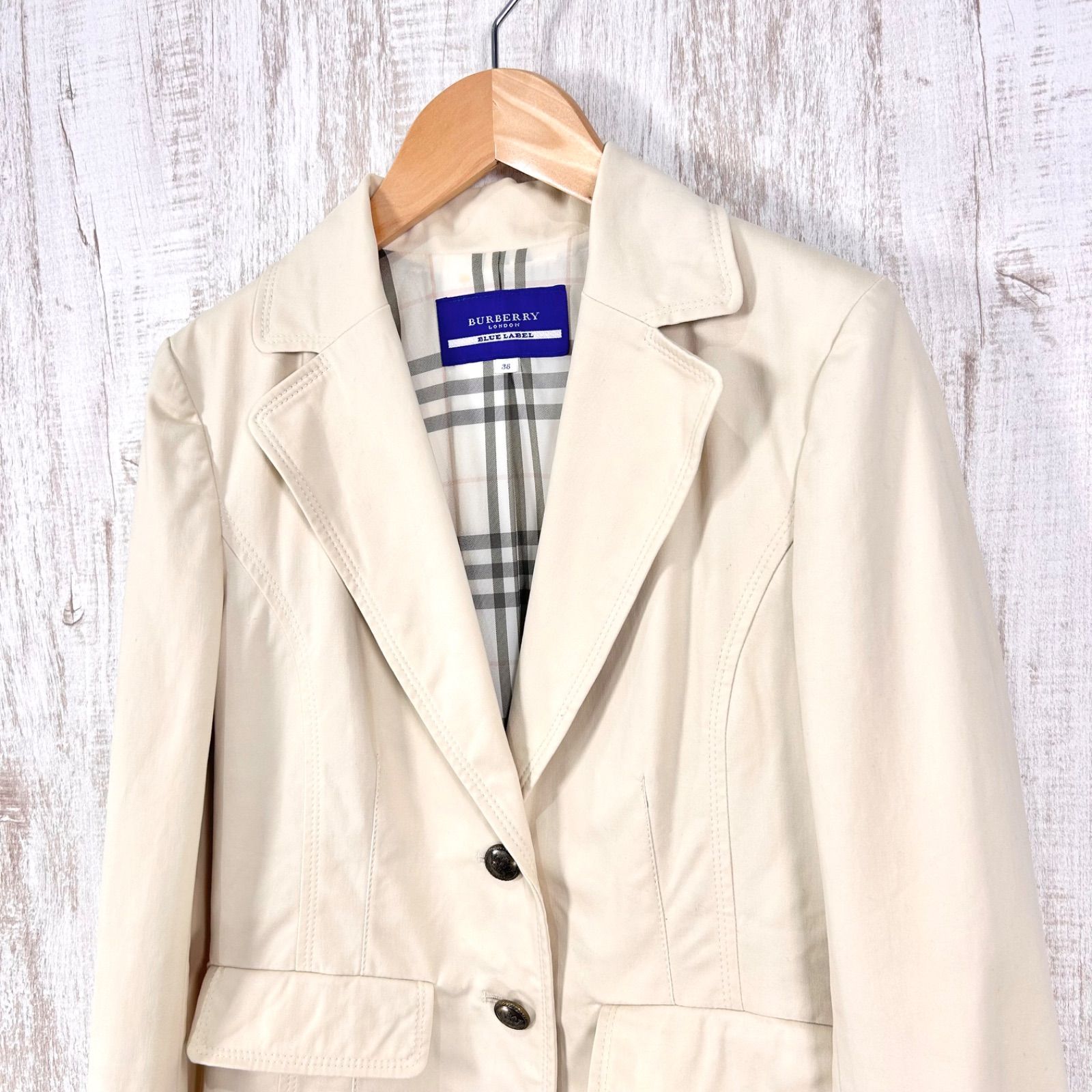 BURBERRY BLUE LABEL バーバリーブルーレーベル ロゴボタン ノバ