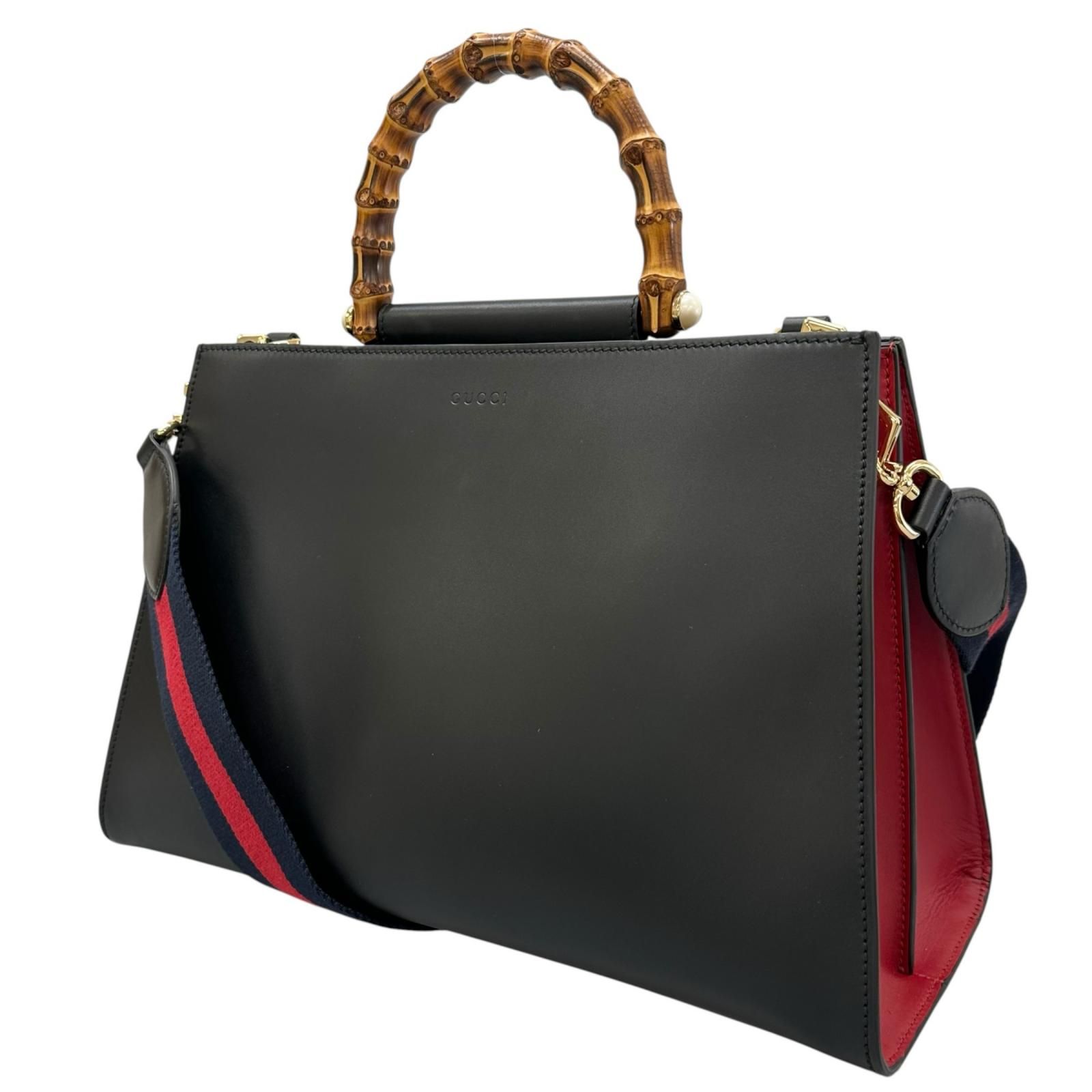 美品 GUCCI グッチ ニムフェア バンブー 453764 ハンドバッグ