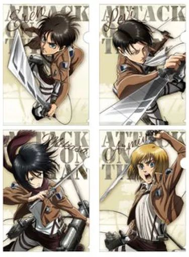 中古】クリアファイル attack ver. A4クリアファイルセット(4枚組