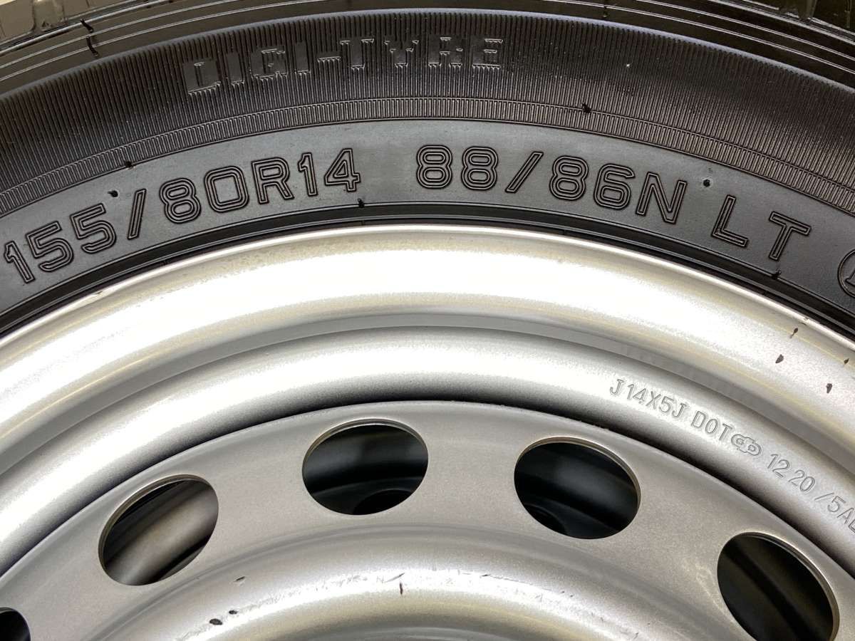 155/80R14 88/86LT ダンロップ エナセーブ VAN01 トヨタ純正 AL 14x5.0 