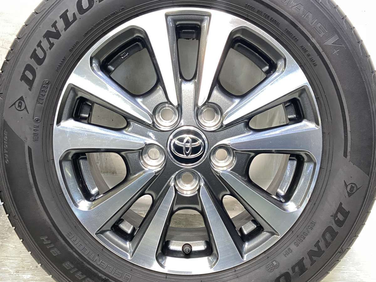 195/65R15 ダンロップ ルマン5＋ トヨタ純正 15x6.0 50 114.3-5穴 中古 