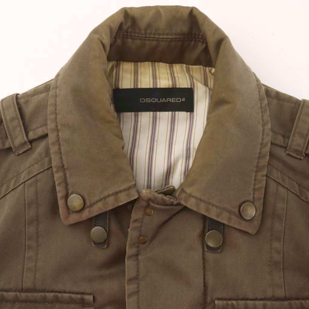 ディースクエアード DSQUARED2 ミリタリージャケット 50 ジップアップ