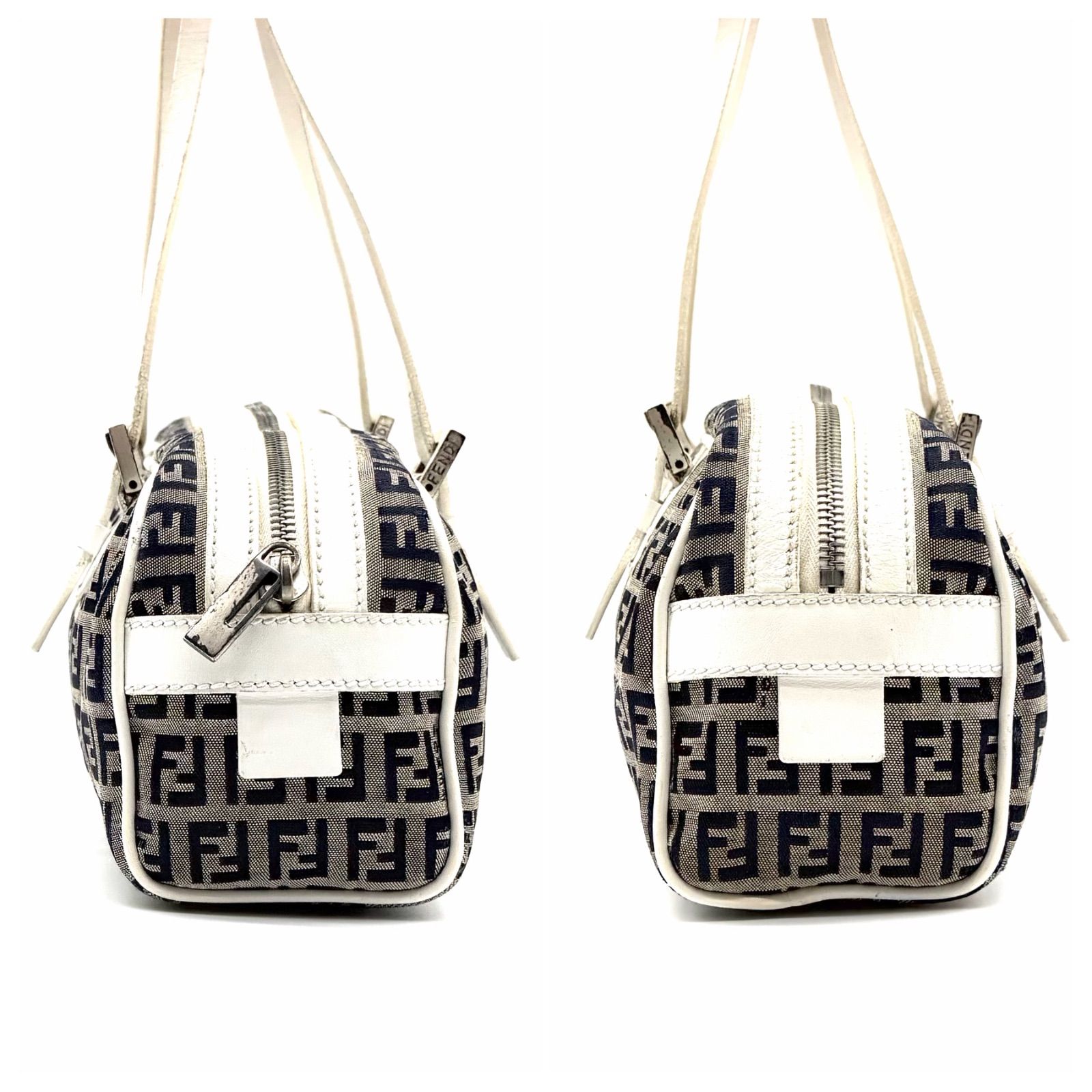 良品】FENDI フェンディ ミニボストンバッグ ハンドバッグ キャンバス 