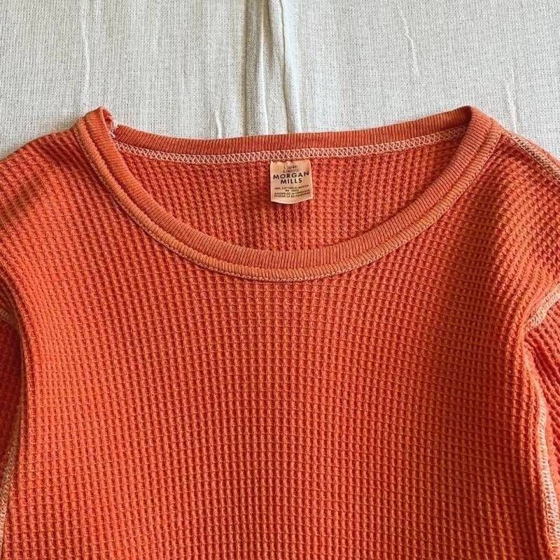 希少カラー 90～00s MORGAN MILLS モーガンミルズ L/S サーマルTシャツ 
